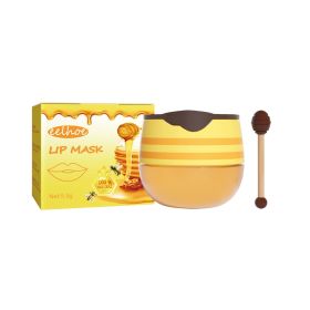 EELHOE Honey Lip Mask Moisturizing Exfoliating Lip Care Bee Lipstick (Quantity: 2pcs)